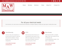 Tablet Screenshot of maw-electrical.co.uk